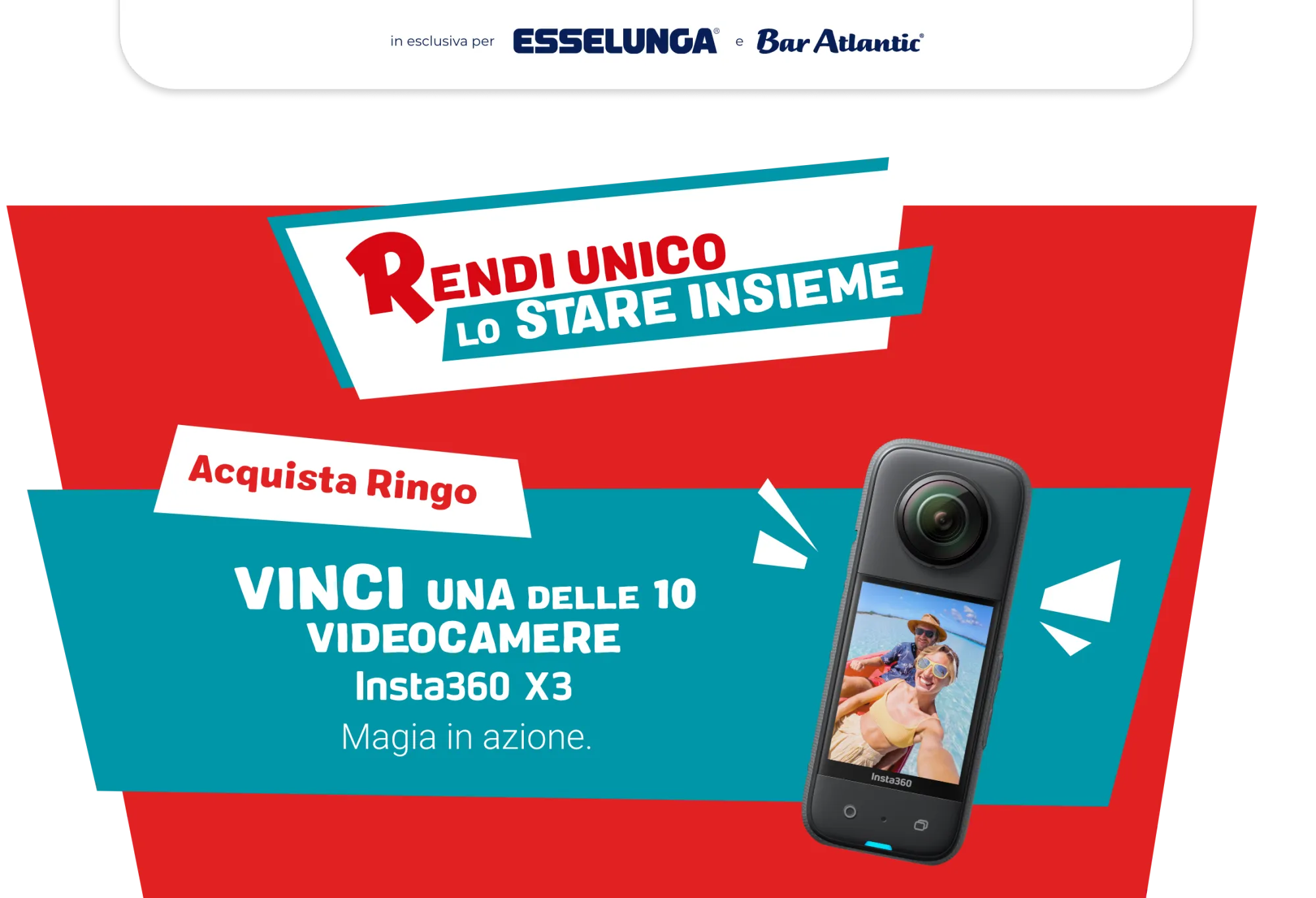 Vinci con Ringo da Esselunga: Partecipa e Vinci una Insta360 X3