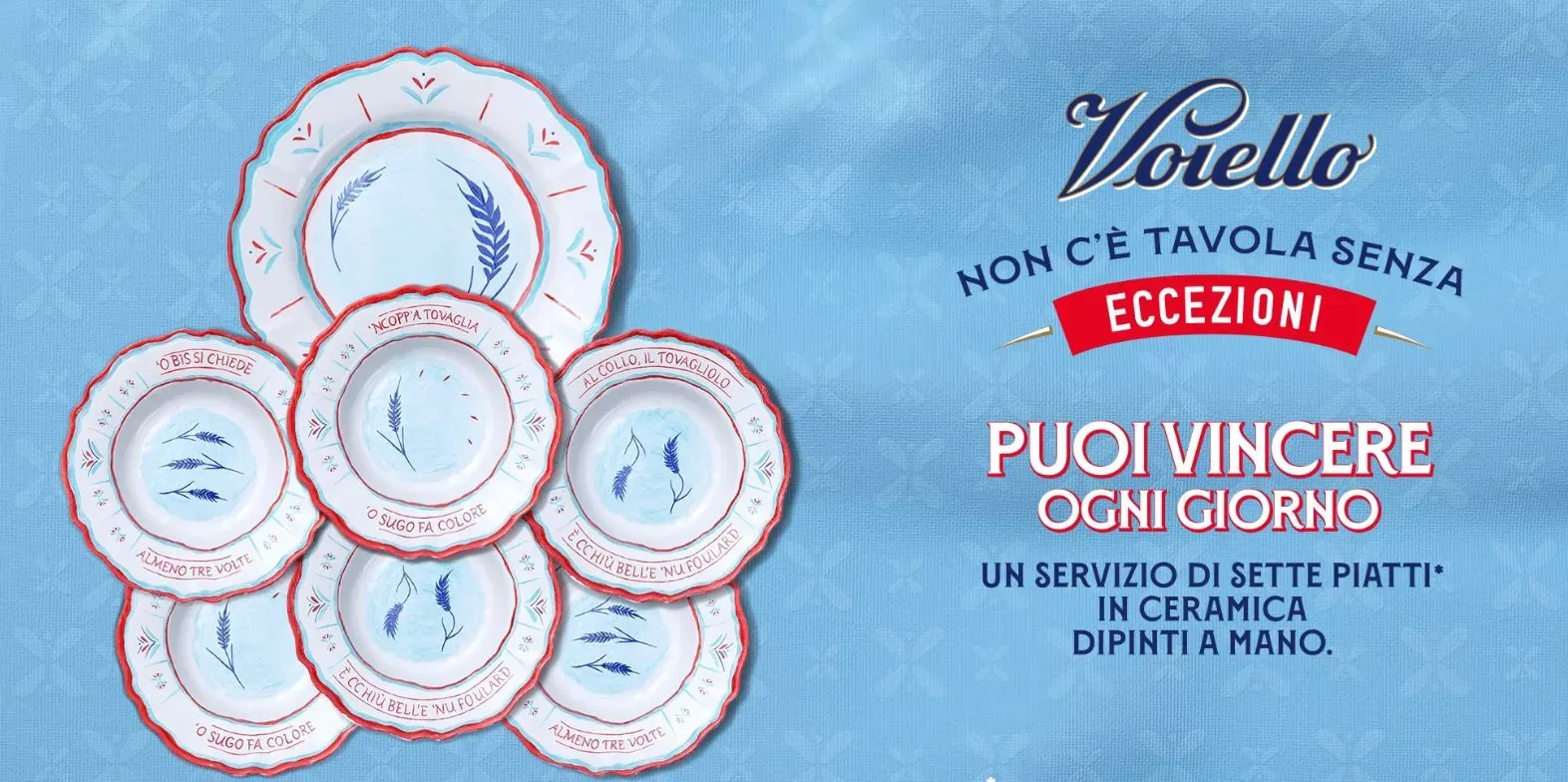 Vinci ogni giorno con il concorso Voiello: “Non c’è tavola senza eccezioni”