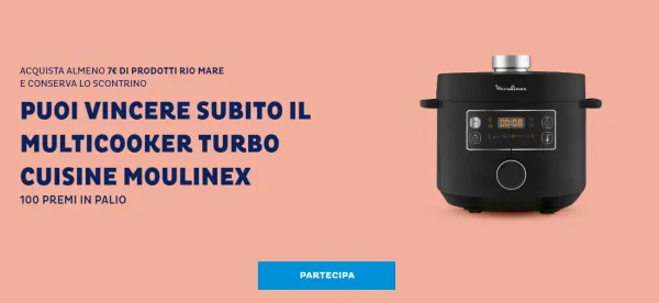 Concorso Rio Mare: Vinci un Multicooker Moulinex Turbo Cuisine!